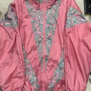 Stylish 1990’s Vintage Pink and Gray Women's Jacket